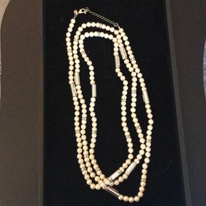 Lia Sophia super long pearl necklace